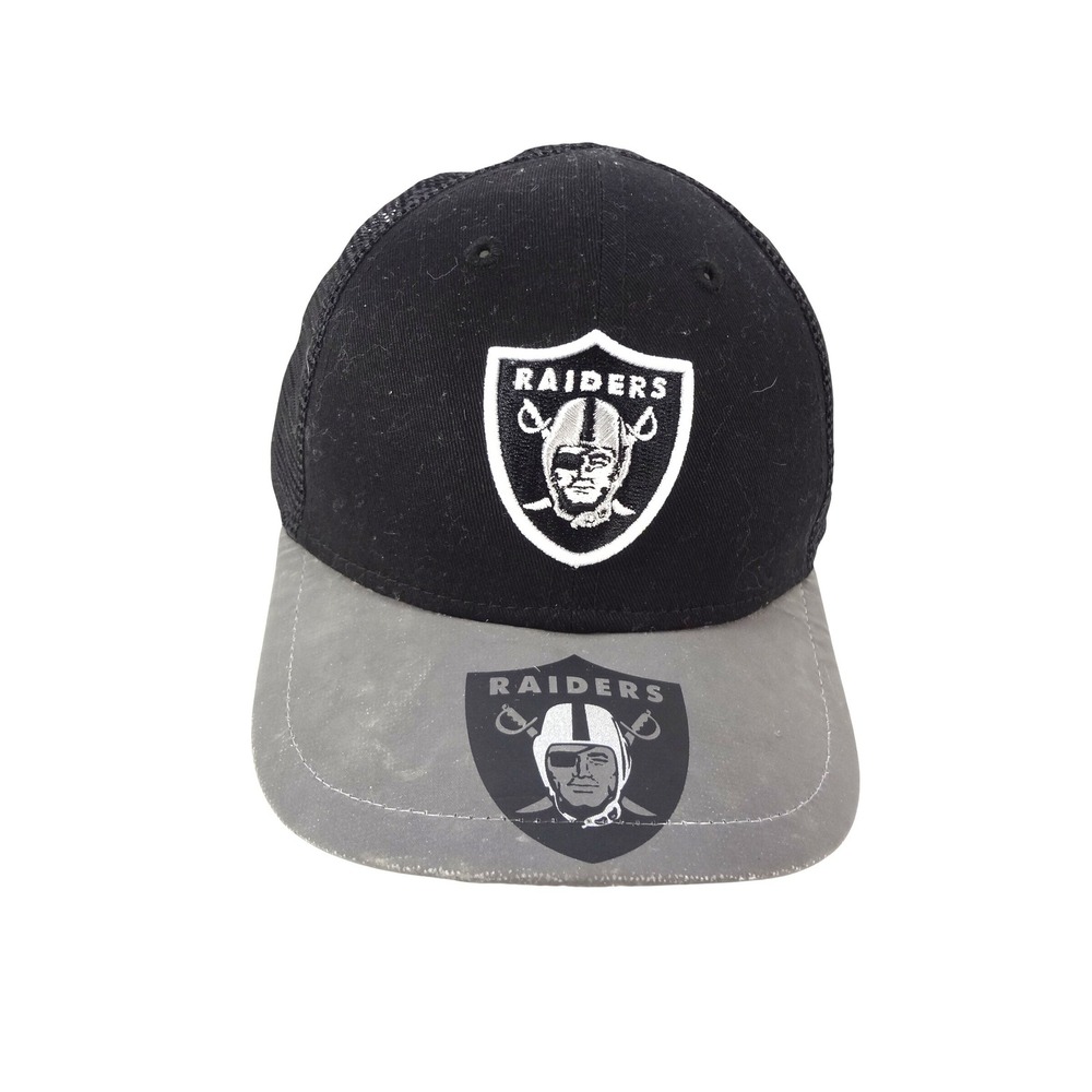 New Era 9FORTY Las Vegas Raiders NFL Trucker Hat Black Grey Snapback Toddler